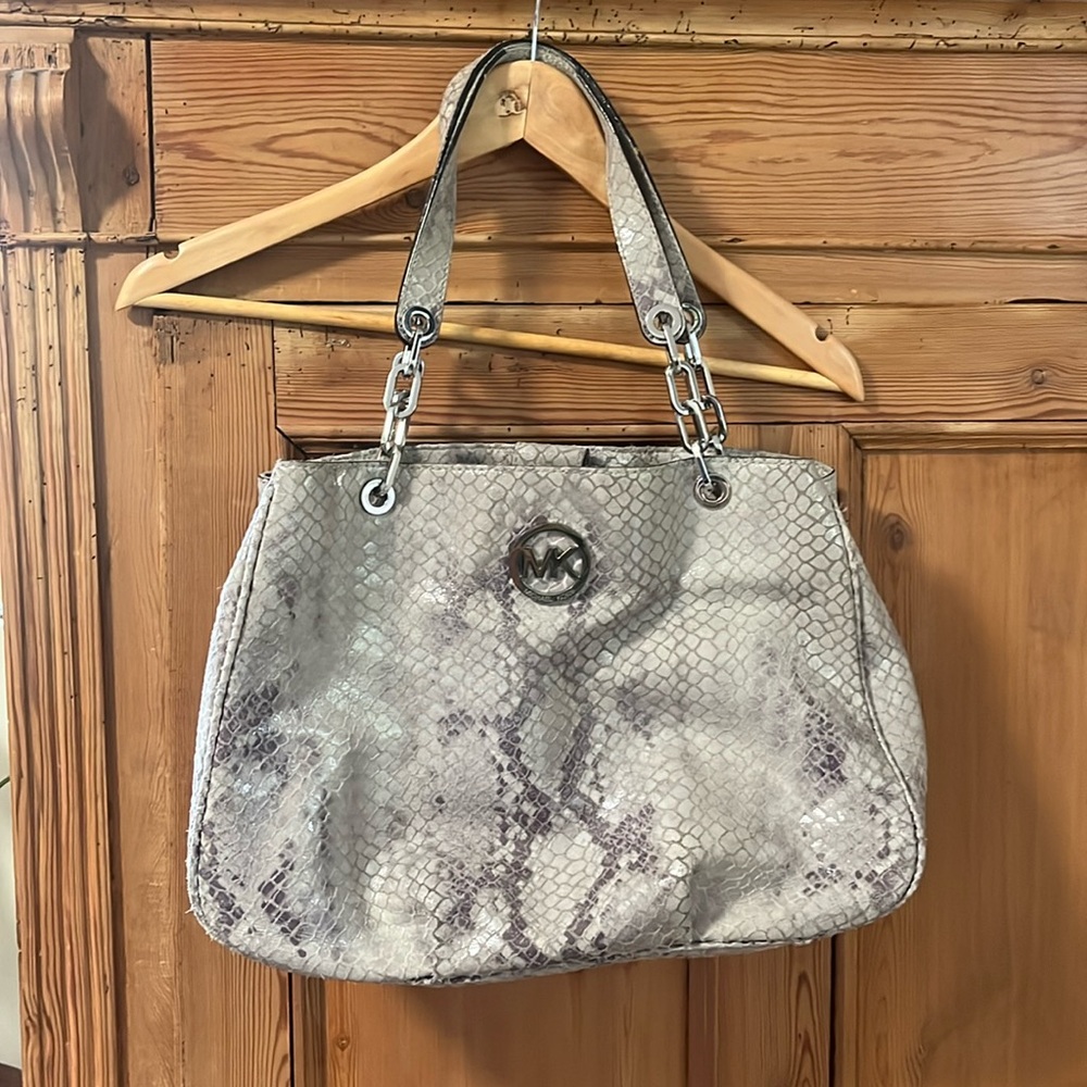 Michael Kors snakeskin shoulder bag